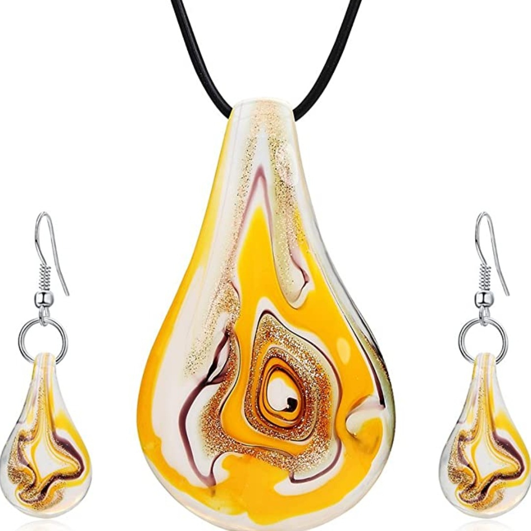 Schmuckset Murano gelb