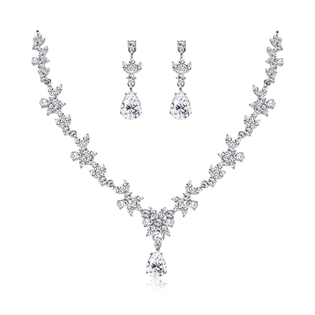 Schmuckset silber mit Straß