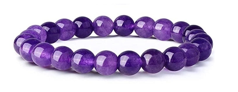 Armband Amethyst, Kugeln 8mm