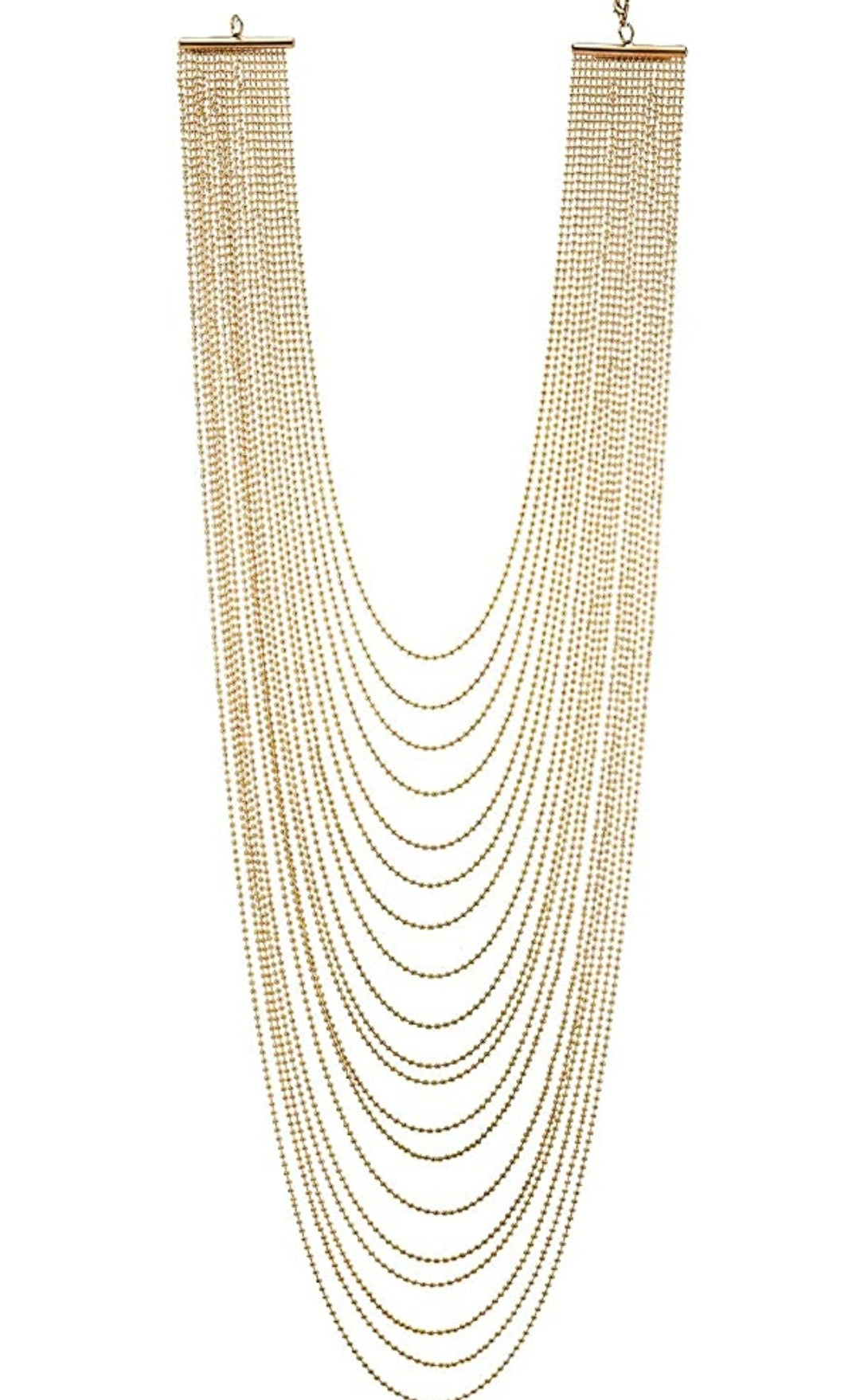 Halskette Wasserfall Statementkette lang, Modeschmuck