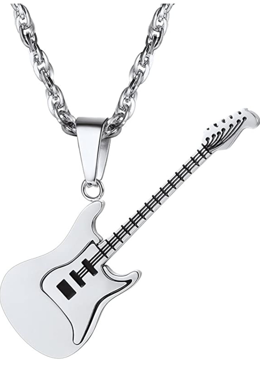 Halskette Gitarre Edelstahl