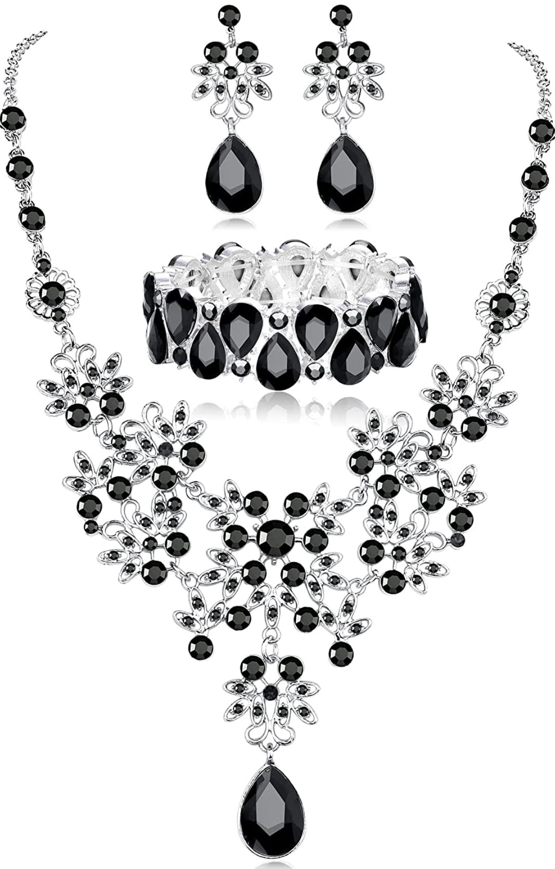 Schmuckset Kristall Modeschmuck