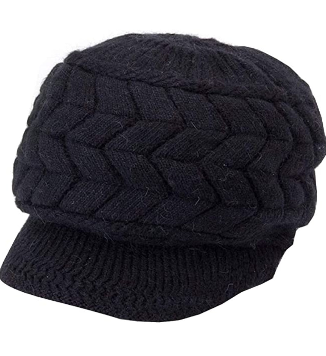 Strickmütze mit Schirm