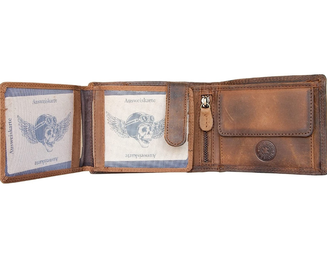 Geldbörse Echt Leder RFID-Schutz