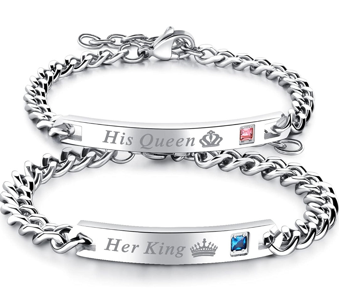 Armband Set Queen/King, Edelstahl