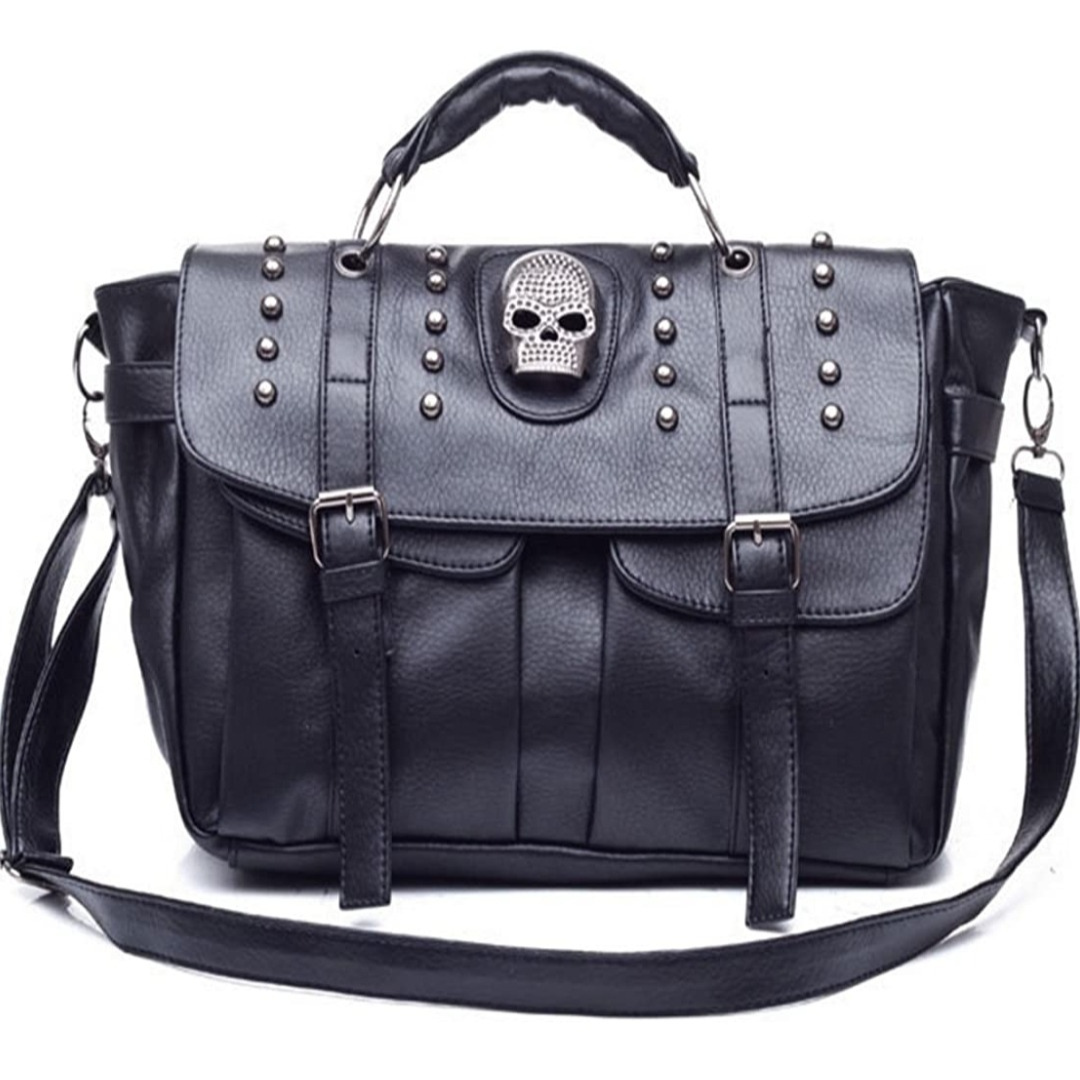 Tasche Totenkopf schwarz