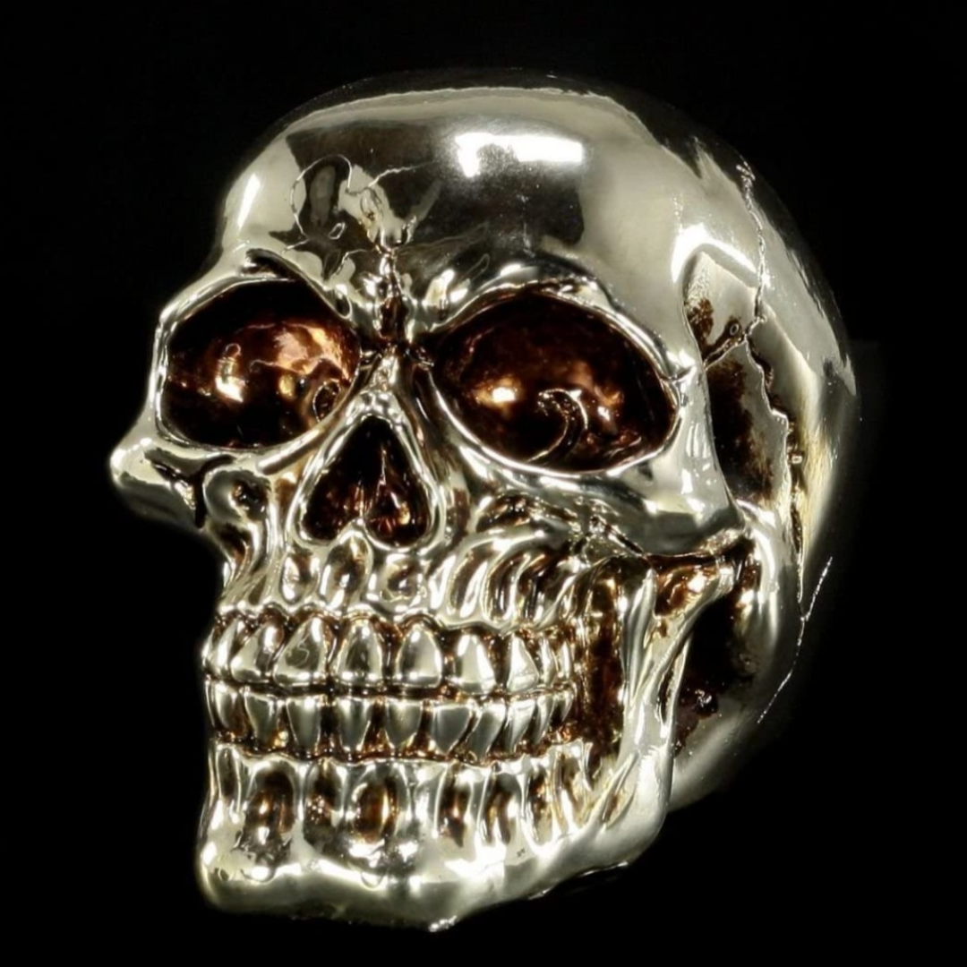 Deko Totenkopf silber