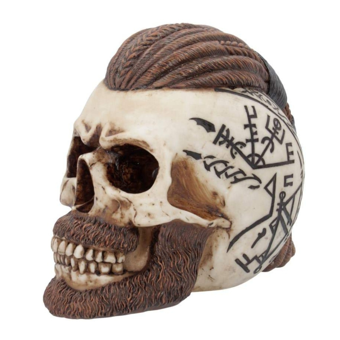 Deko Totenkopf Ragnar, Kunstharz, 16cm