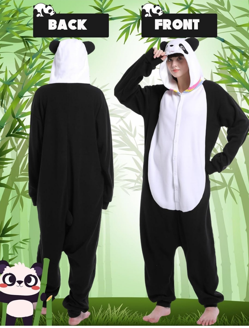 Kostüm Panda, Polyester