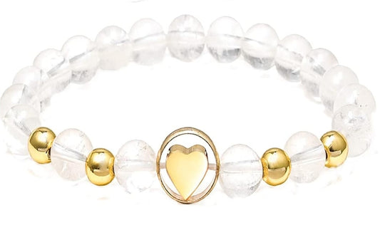 Armband mit Herz gold, Edelstein