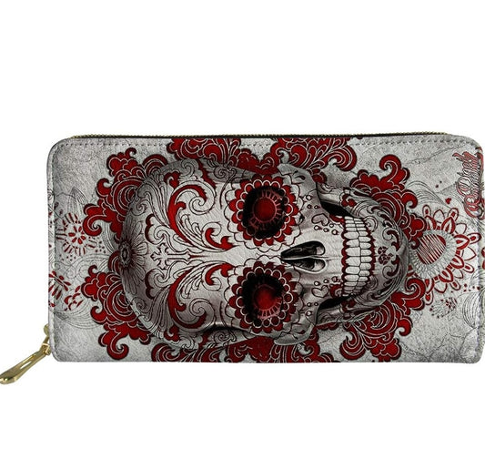 Geldbörse Totenkopf PU-Leder
