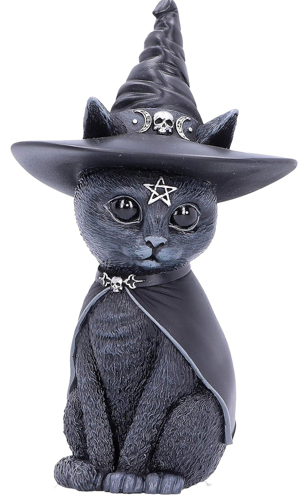 Deko okkulte Katze schwarz, Kunstharz, 13,5cm