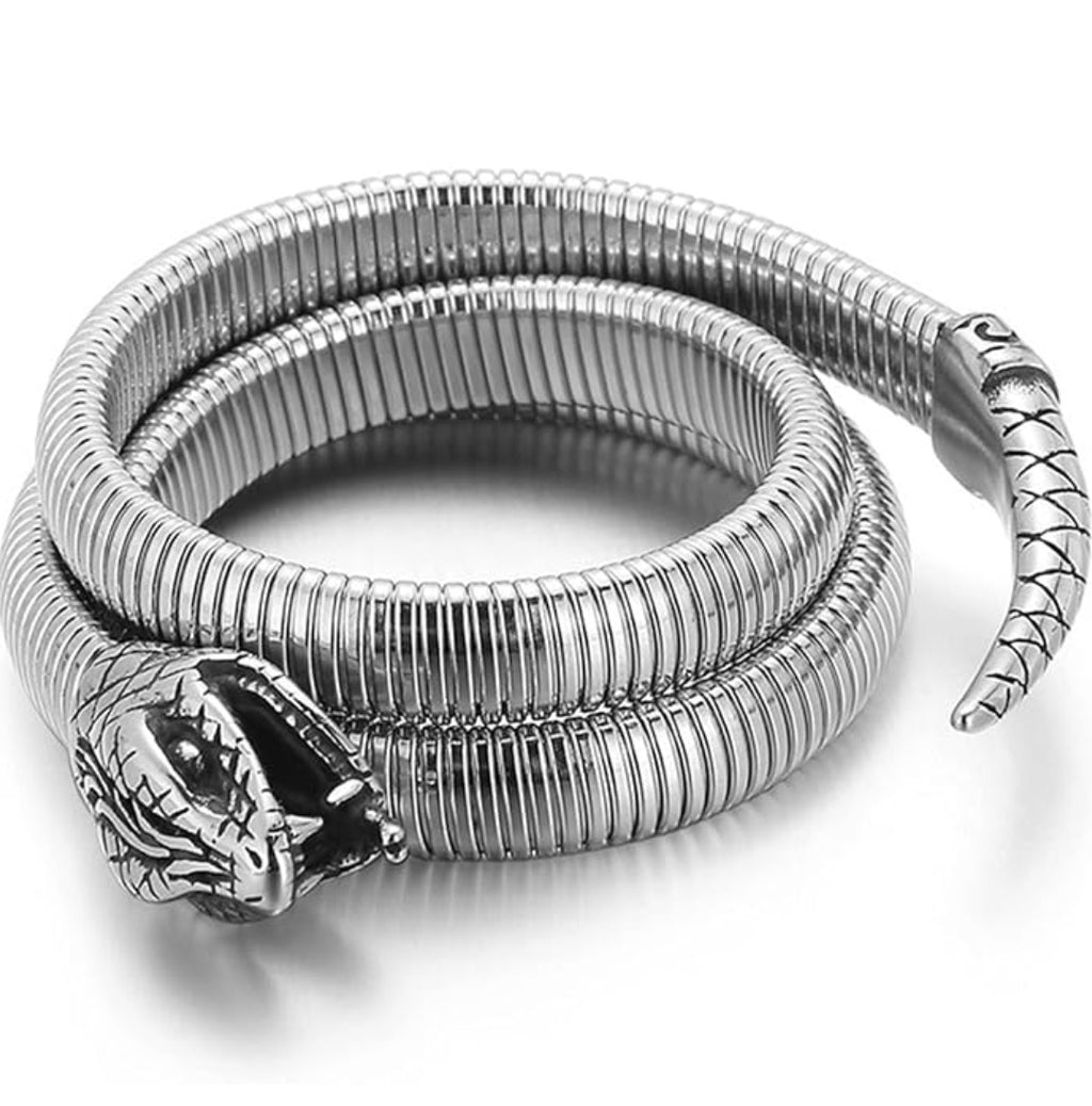 Armband Schlange Edelstahl silber