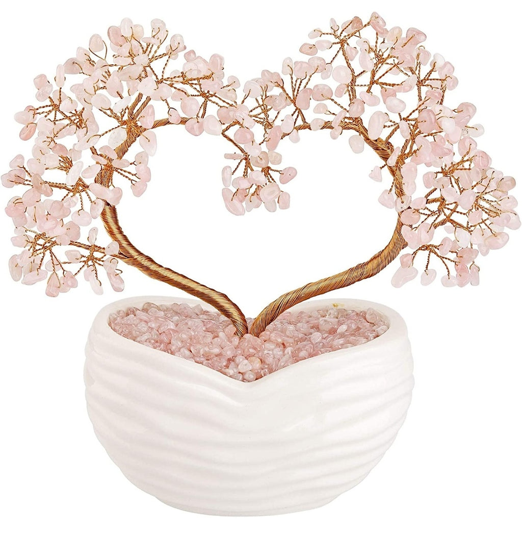Glücksbaum Rosenquarz, Keramik