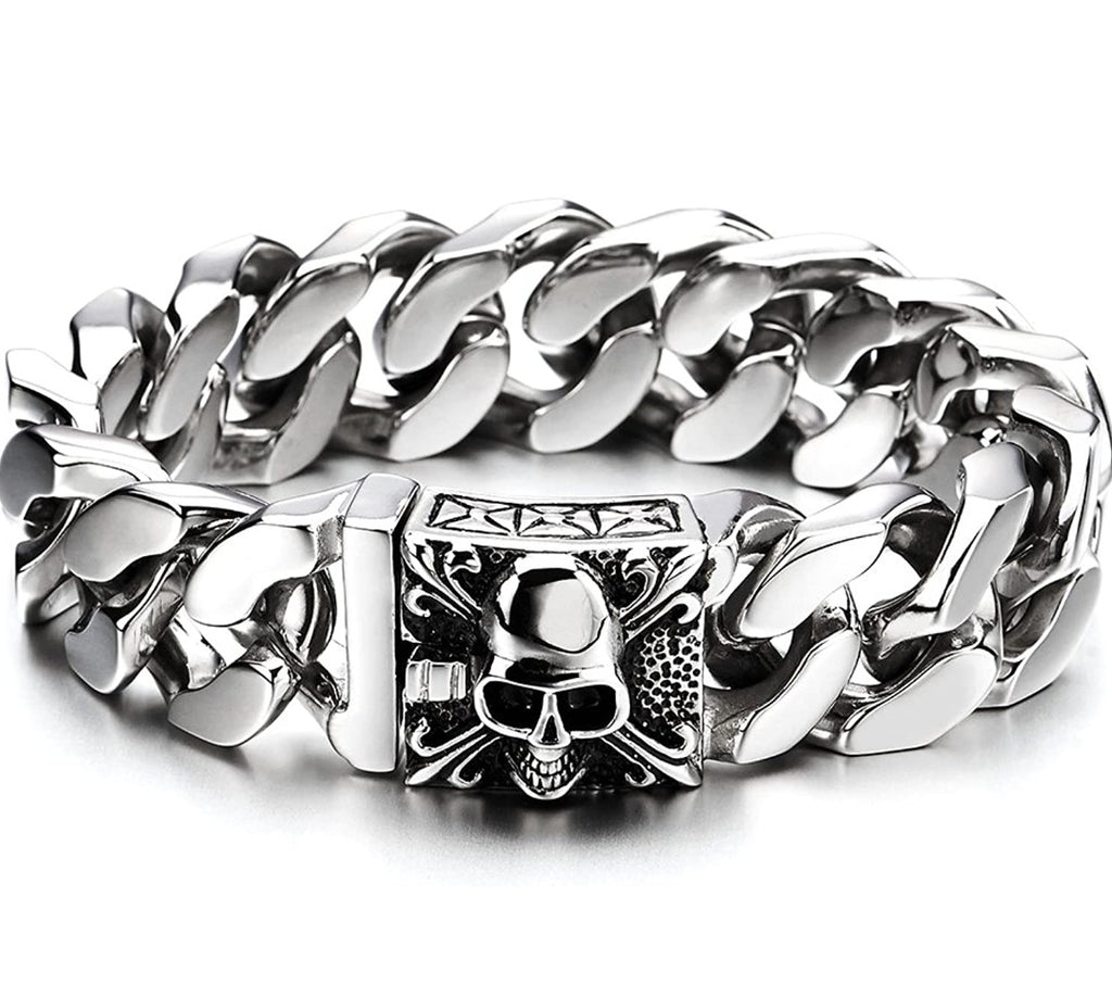 Armband Totenkopf Edelstahl