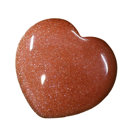 Edelstein Goldfluss Herz 4cm