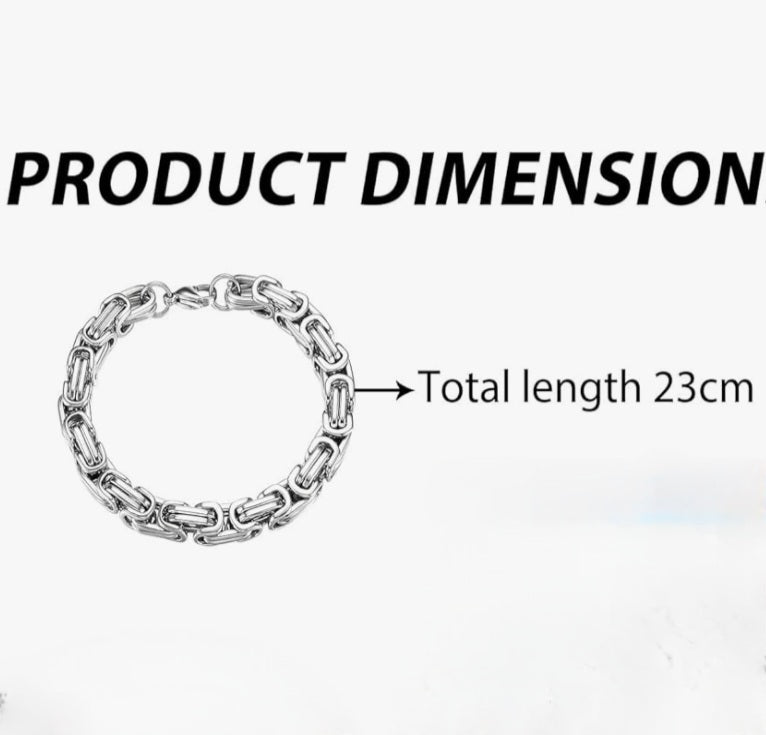 Armband Edelstahl, 23cmx6mm
