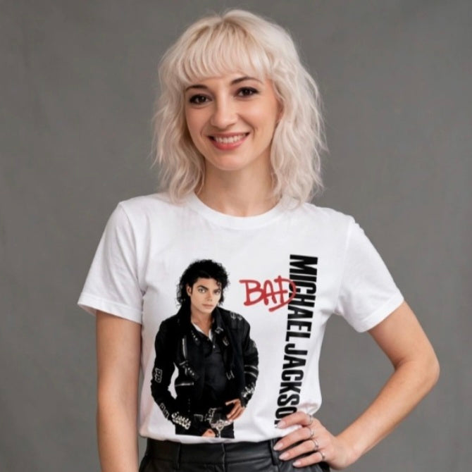 T-Shirt Michael Jackson BAD, Baumwolle