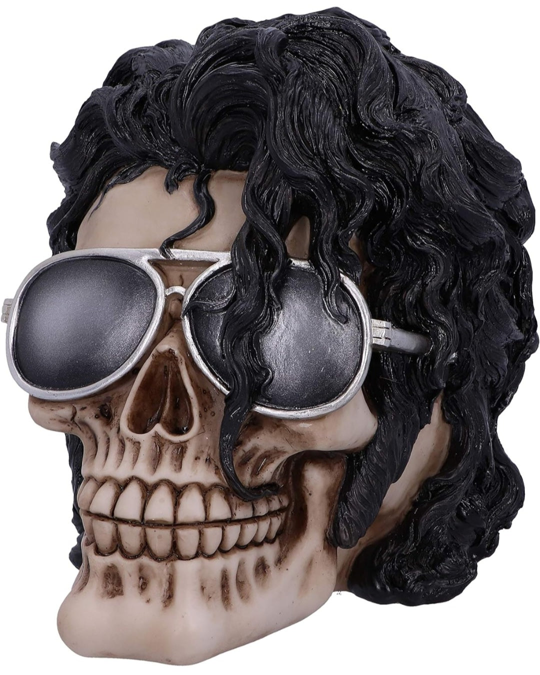 Deko Totenkopf Michael Jackson, Kunstharz, 16,5cm