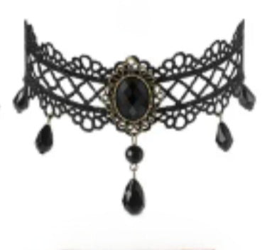 Halskette Choker Gothic schwarz