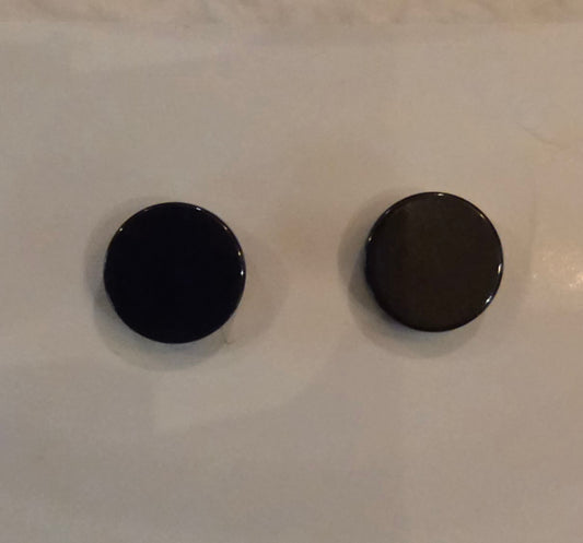 Ohrringe Edelstahl schwarz, Durchmesser 7mm