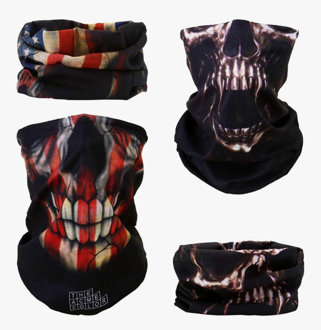 Halstuch Schlauch mit Totenkopf, Polyester, 50x25cm