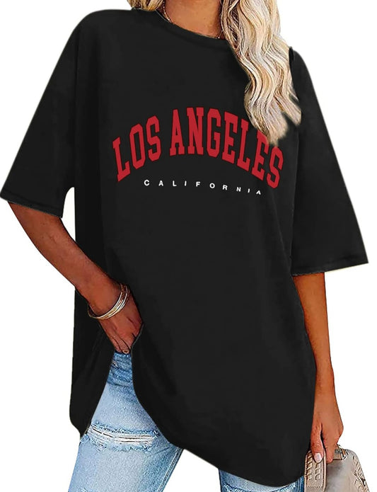 T-Shirt Damen, Oversize, Baumwolle