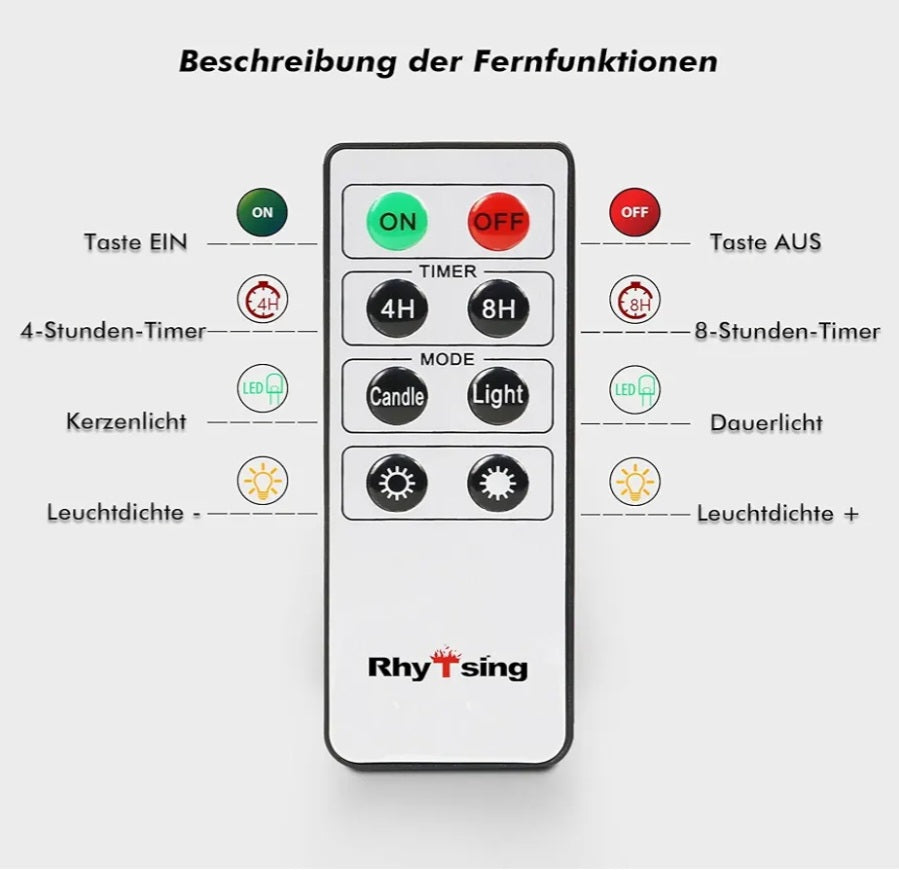 Spitzkerzen LED mit Batterien