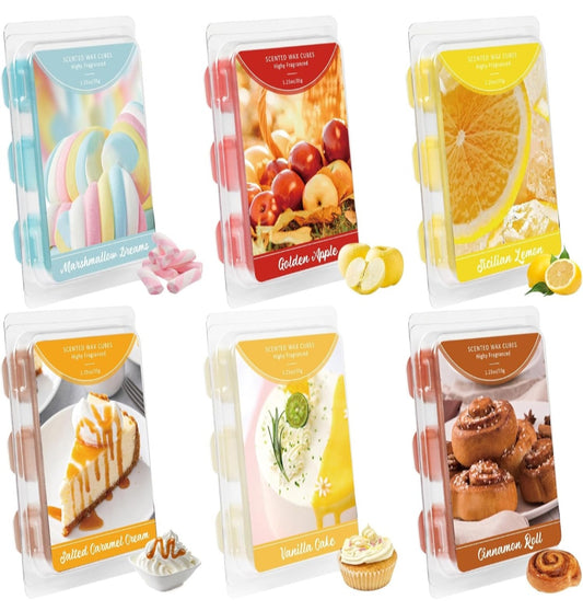 Duftwachs für Duftlampen, Winterdüfte, Sojawachs, 6 Stk/Packung