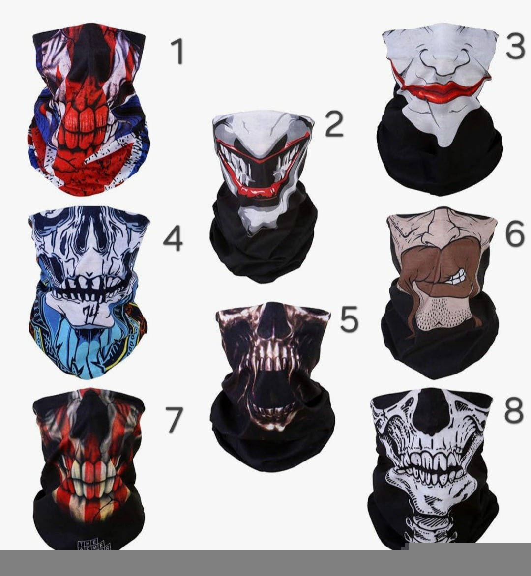 Halstuch Schlauch mit Totenkopf, Polyester, 50x25cm