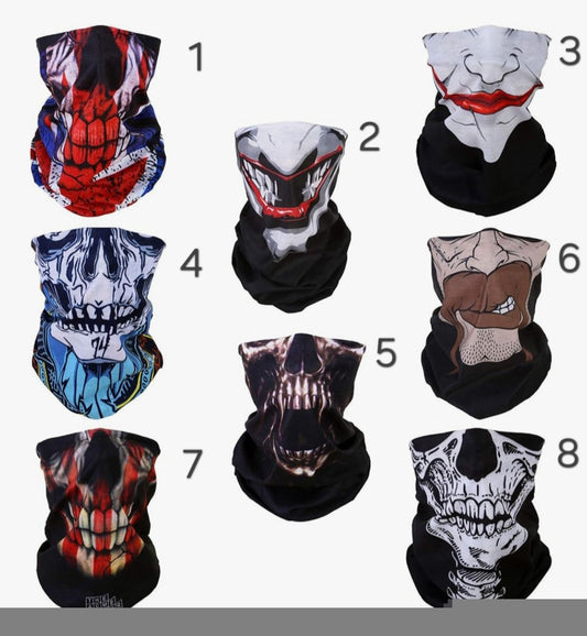 Halstuch Schlauch mit Totenkopf, Polyester, 50x25cm