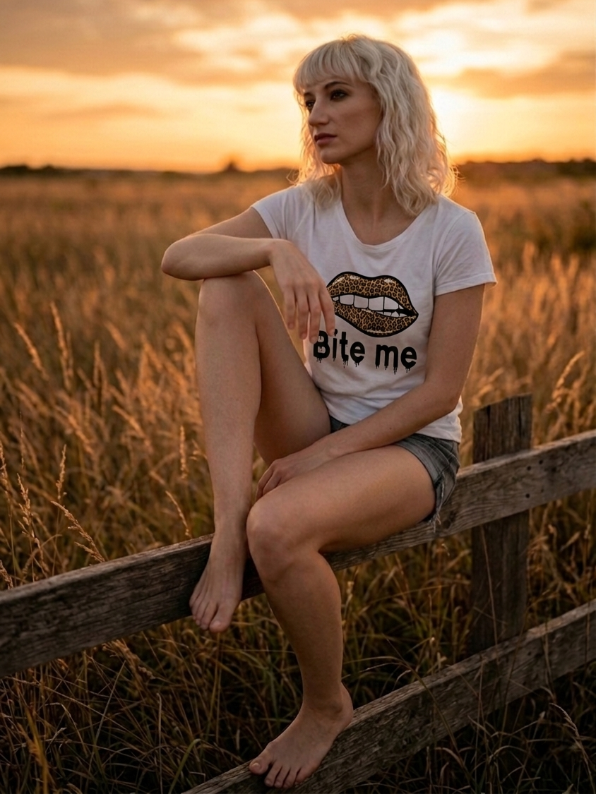 T-Shirt Damen, Baumwolle