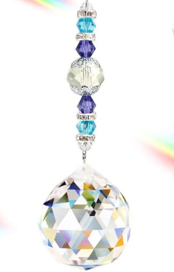 Sonnenfänger mit Perlen und Kristall