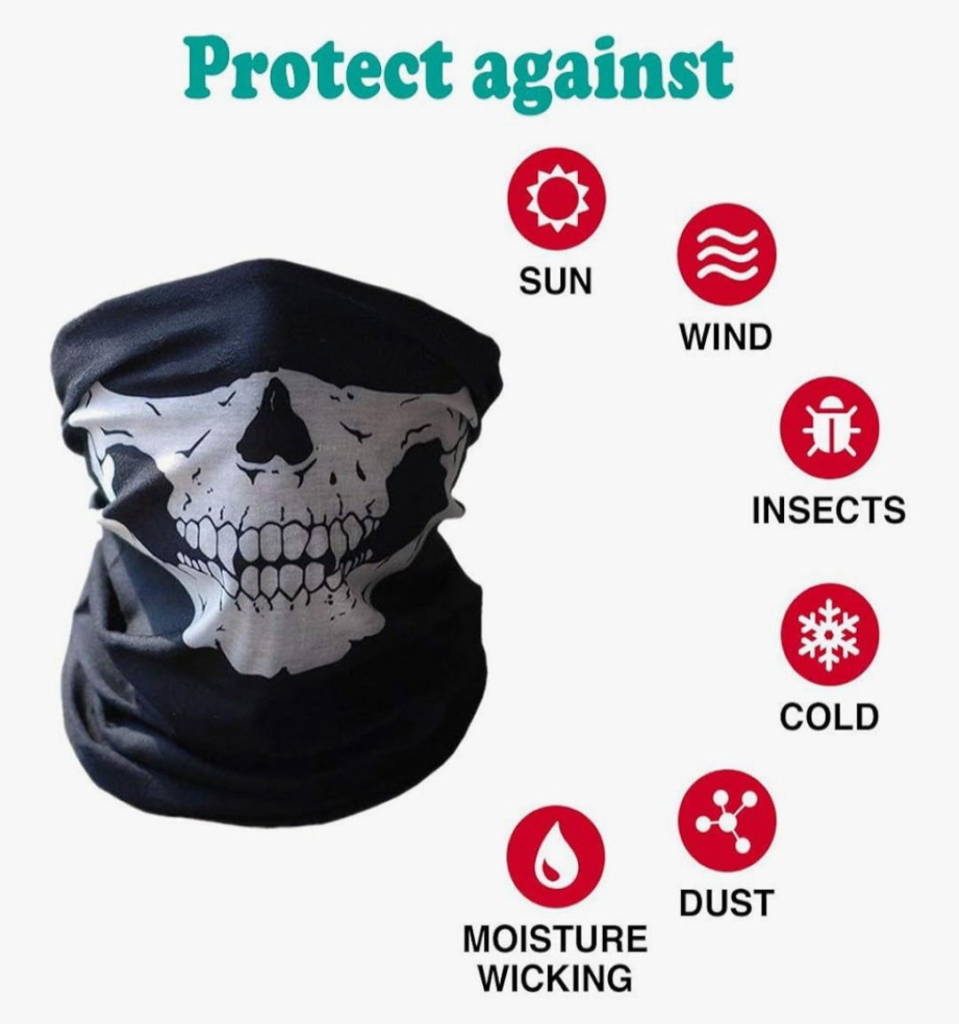 Halstuch Schlauch mit Totenkopf