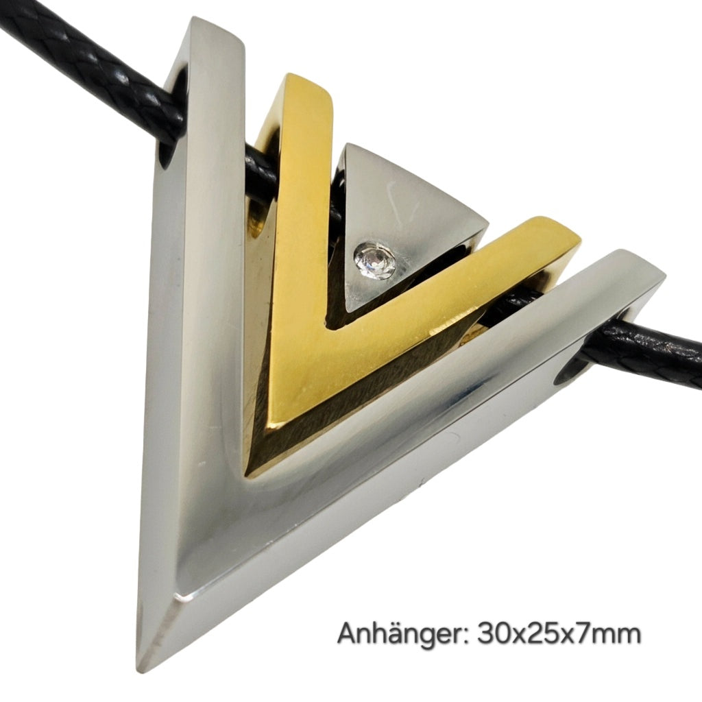 Halskette Magnet-Anhänger, Lederband