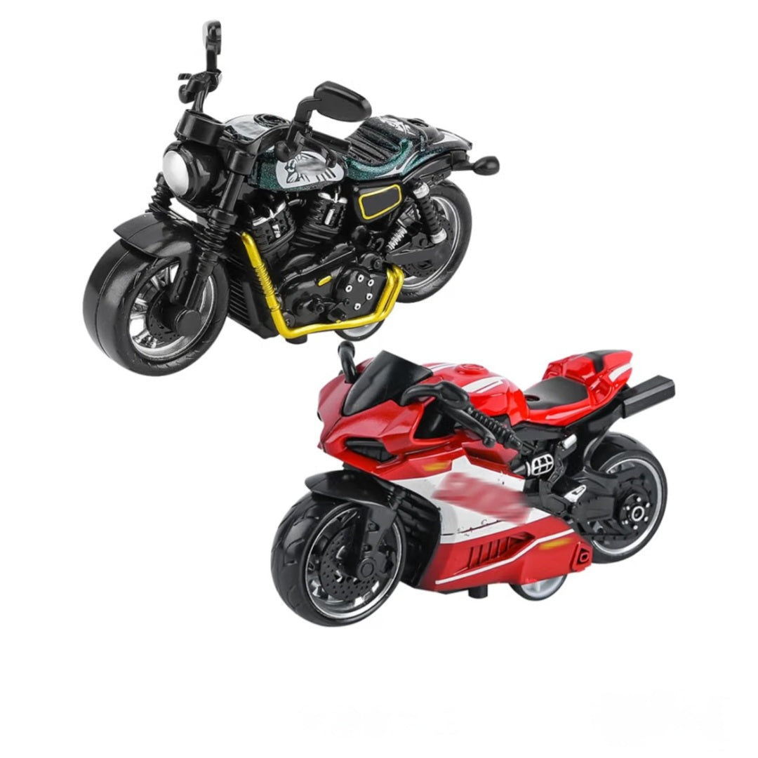 Motorrad, Spielzeug mit Rückzugsvorrichtung