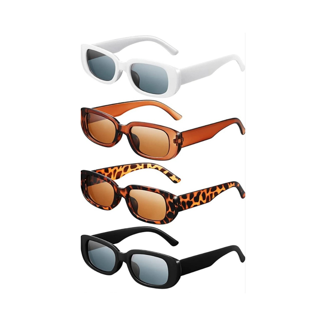 Sonnenbrille mit Rahmen, Vintage schmal