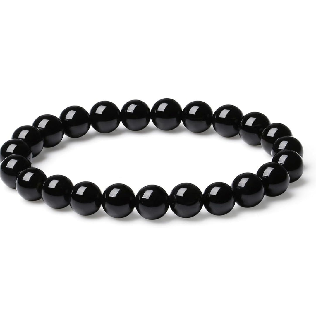 Armband Obsidian, Kugeln 8mm