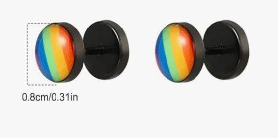 Ohrringe Pride, Edelstahl, Schraubverschluss