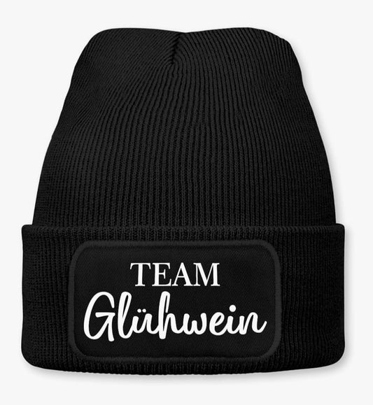 Haube Team Glühwein, Polyacryl, schwarz