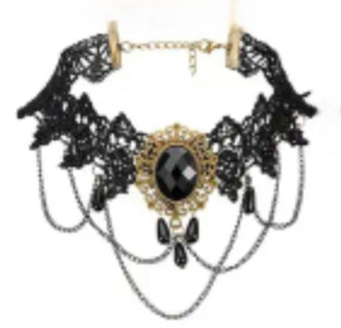 Halskette Choker Gothic schwarz