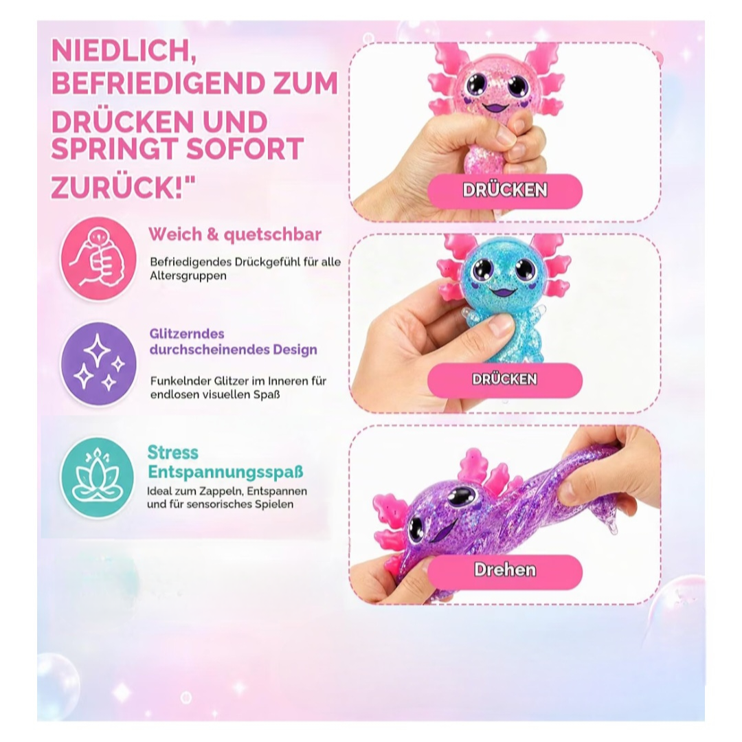Squishy Axolotl, Spielzeug, Anti-Stress