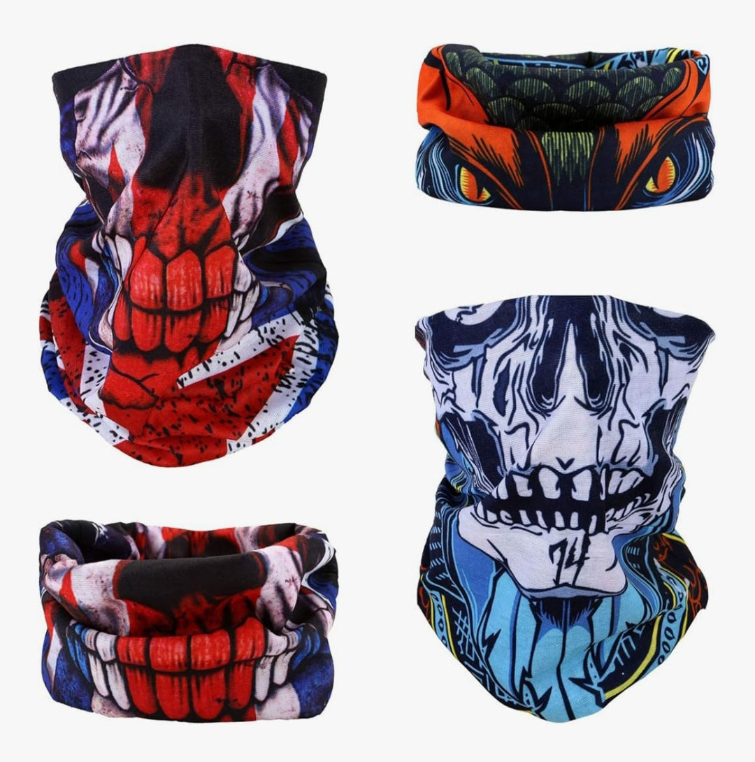 Halstuch Schlauch mit Totenkopf, Polyester, 50x25cm