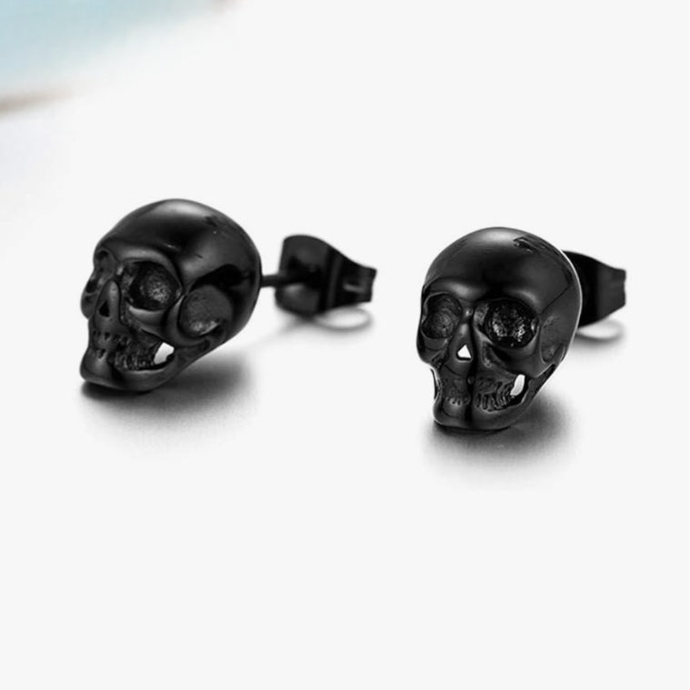 Ohrstecker Totenkopf, Edelstahl