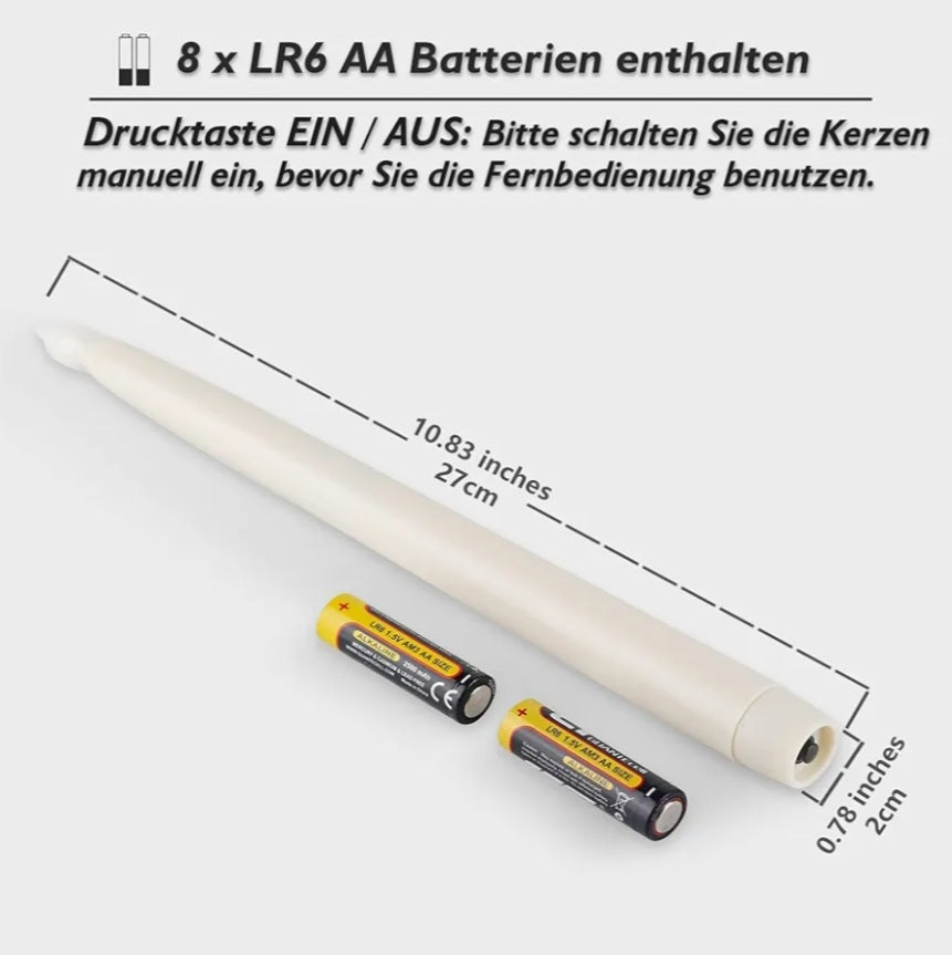 Spitzkerzen LED mit Batterien