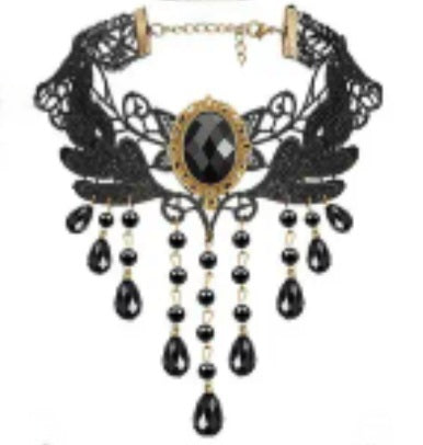 Halskette Choker Gothic schwarz