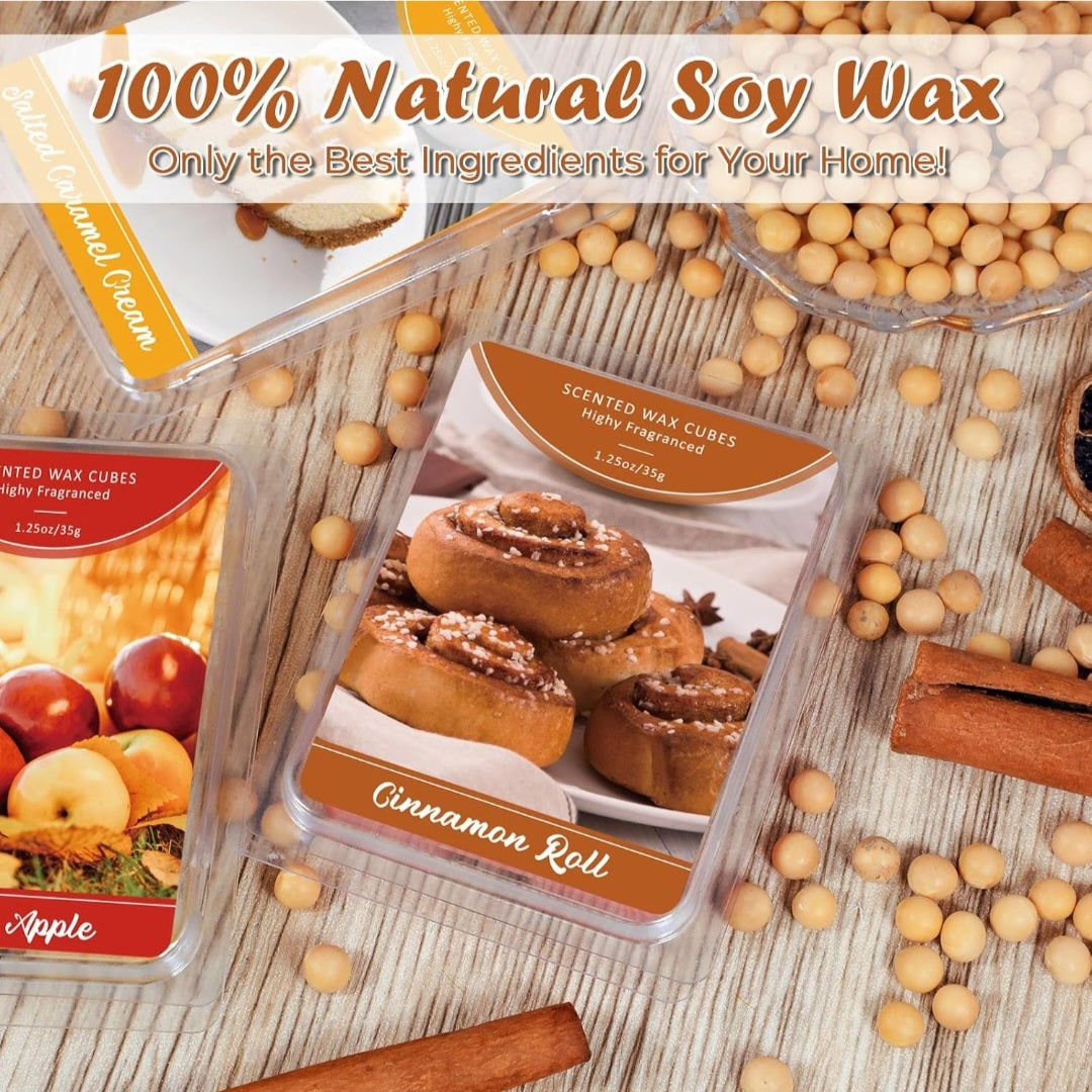 Duftwachs für Duftlampen, Winterdüfte, Sojawachs, 6 Stk/Packung