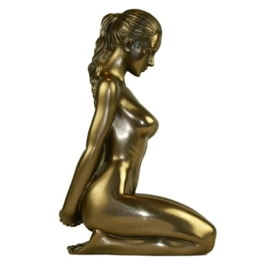 Deko Skulptur Frauenakt, Kunstharz, bronze