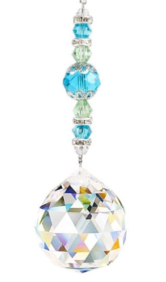 Sonnenfänger mit Perlen und Kristall