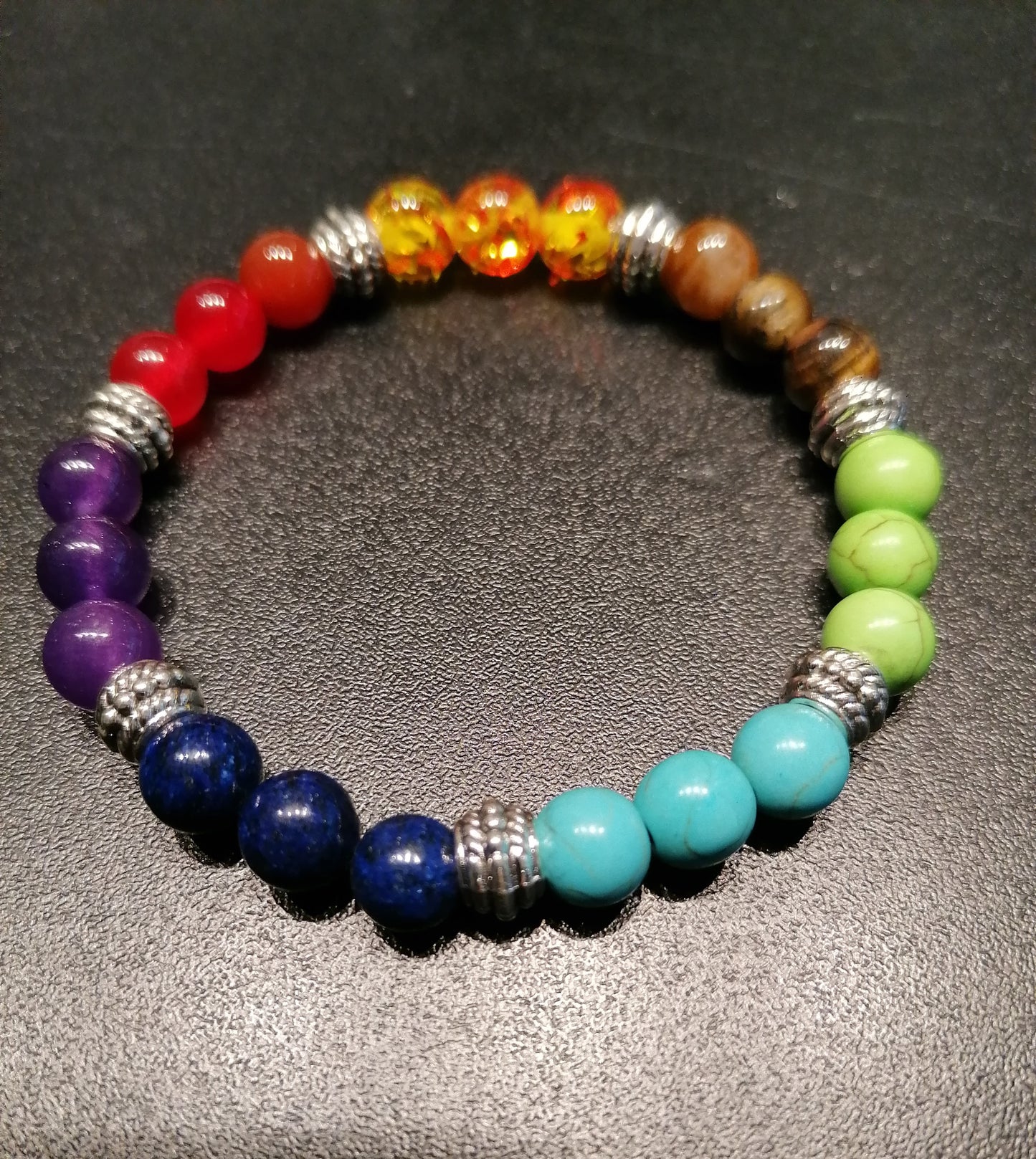 Armband Chakra, Edelsteine 8mm